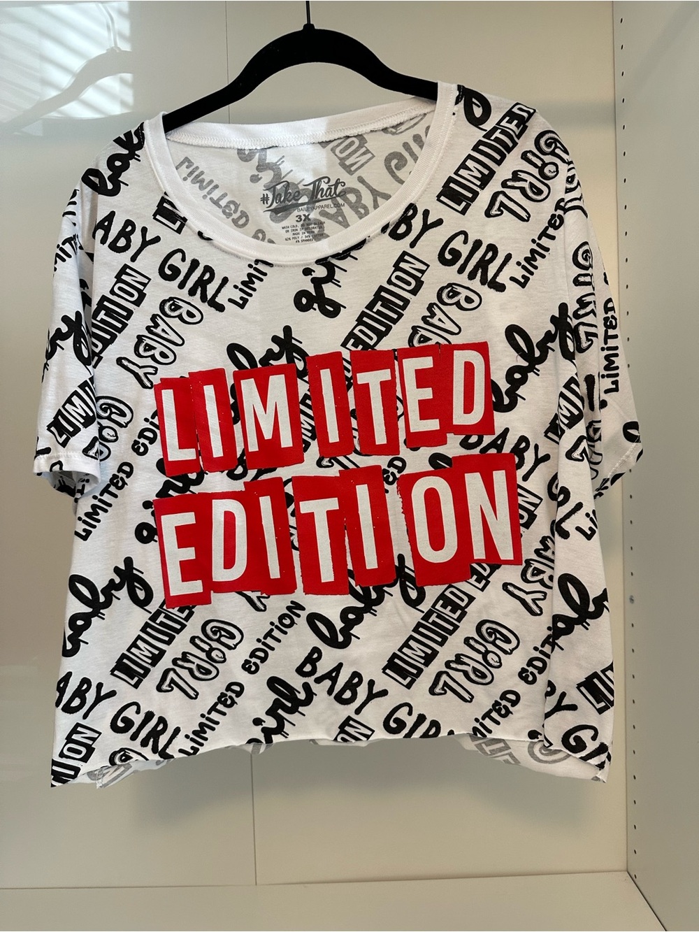 Graphic White Crop Top - Limited Edition Print